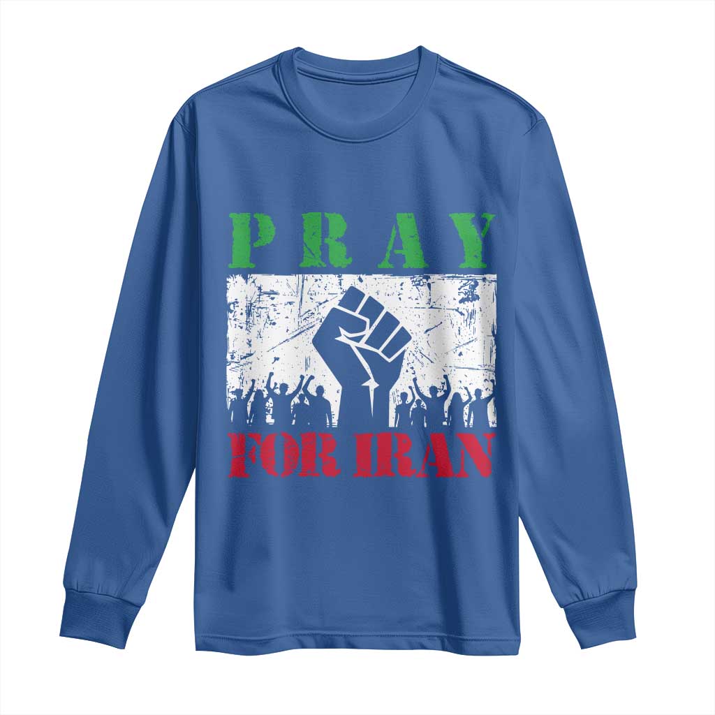 Pray For Iran Long Sleeve Shirt Support Iranian People Peace