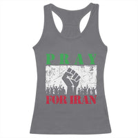 Pray For Iran Racerback Tank Top Support Iranian People Peace