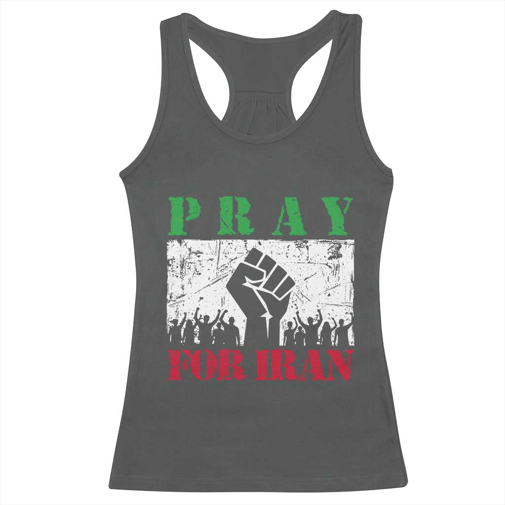 Pray For Iran Racerback Tank Top Support Iranian People Peace