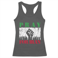 Pray For Iran Racerback Tank Top Support Iranian People Peace