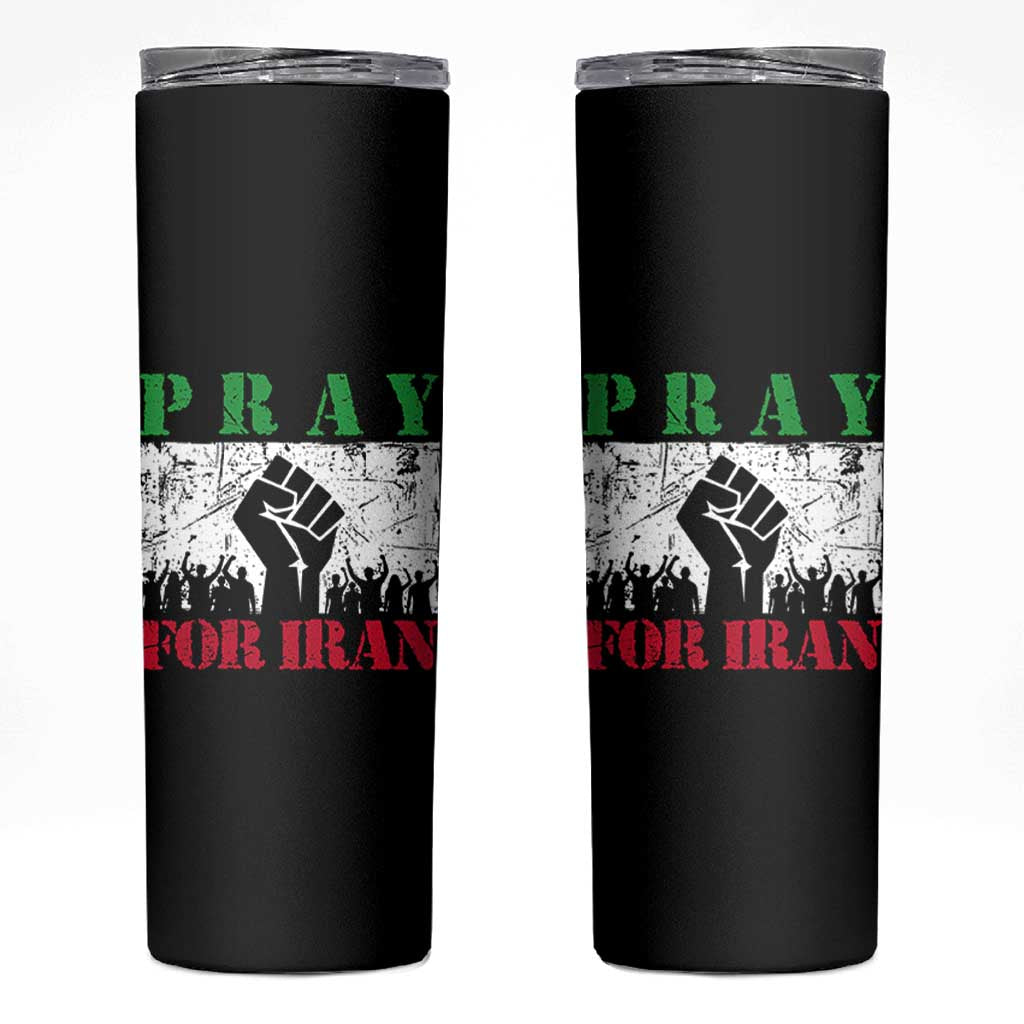 Pray For Iran Skinny Tumbler Support Iranian People Peace