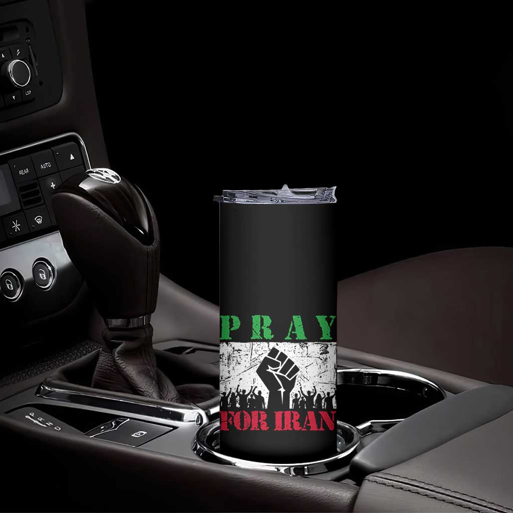 Pray For Iran Skinny Tumbler Support Iranian People Peace