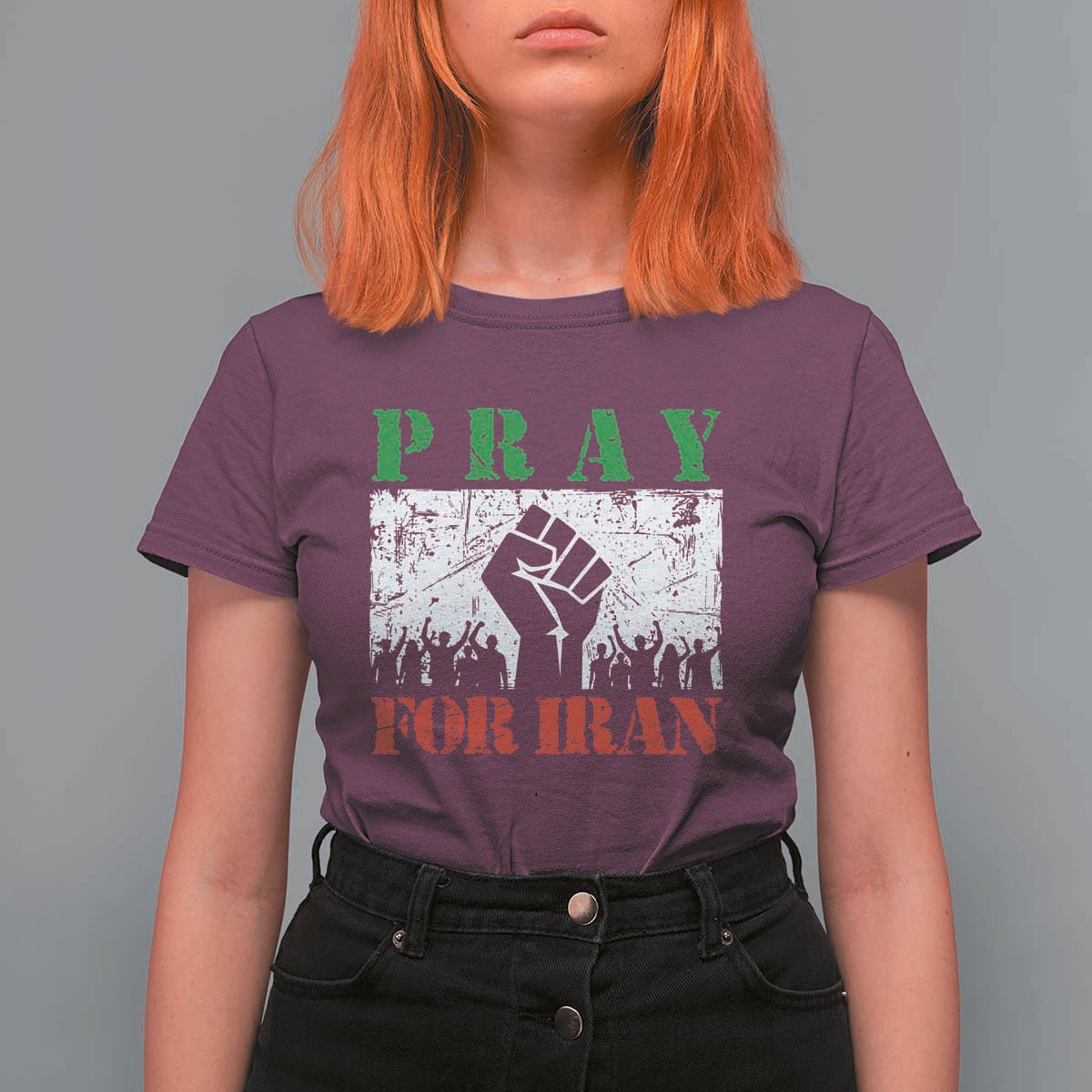 Pray For Iran T Shirt For Women Support Iranian People Peace