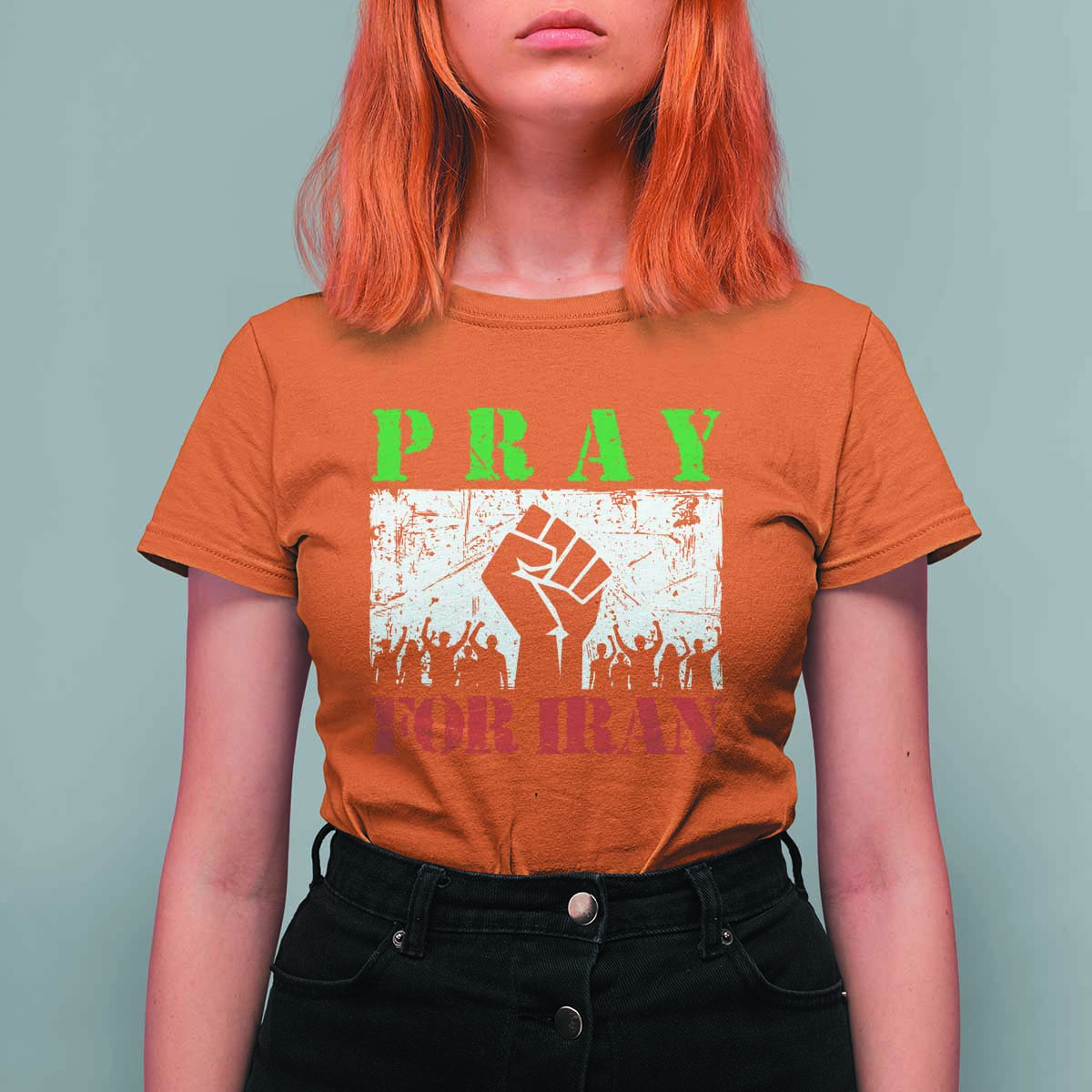 Pray For Iran T Shirt For Women Support Iranian People Peace