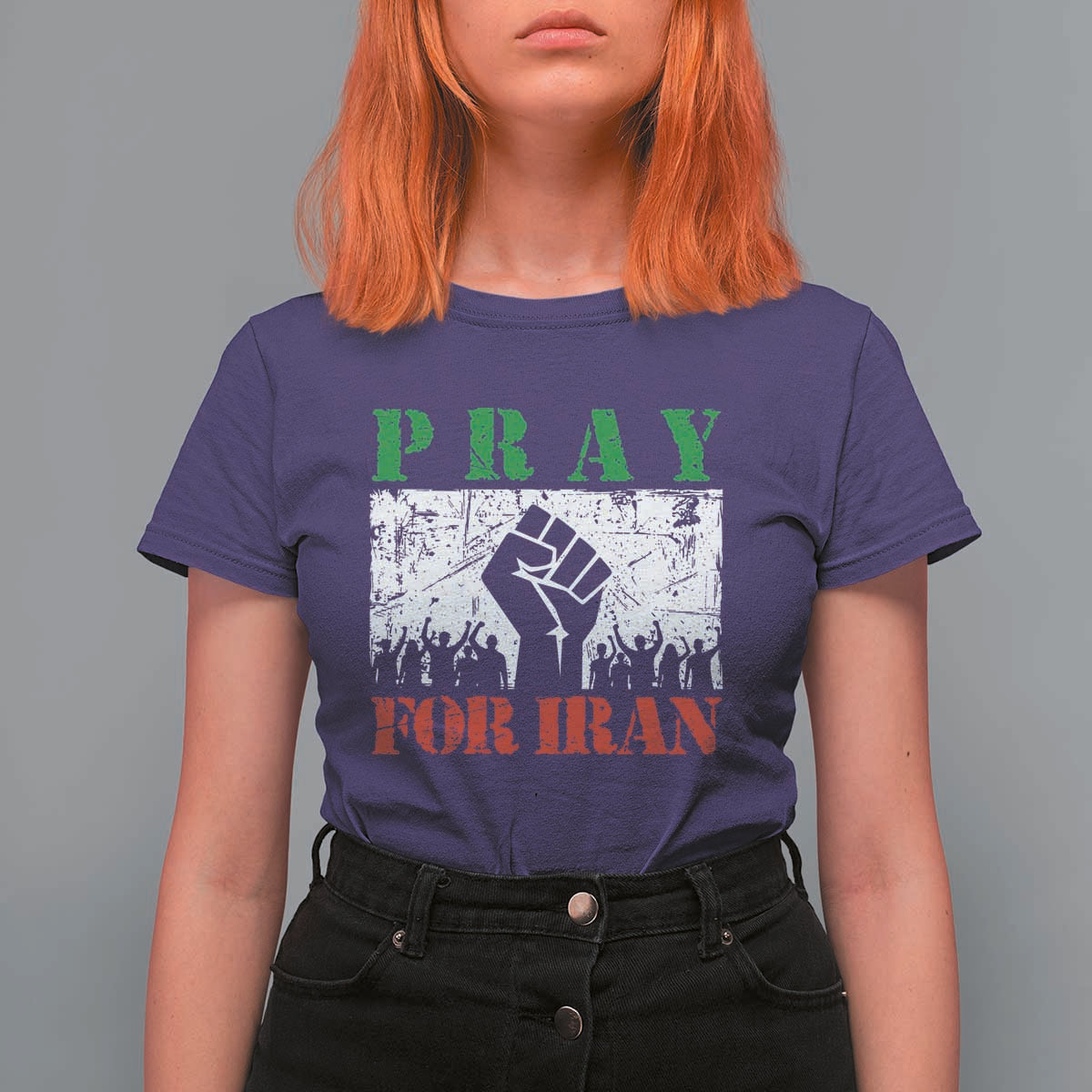 Pray For Iran T Shirt For Women Support Iranian People Peace