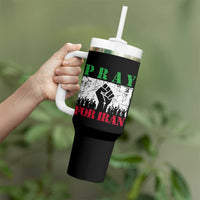 Pray For Iran Tumbler With Handle Support Iranian People Peace