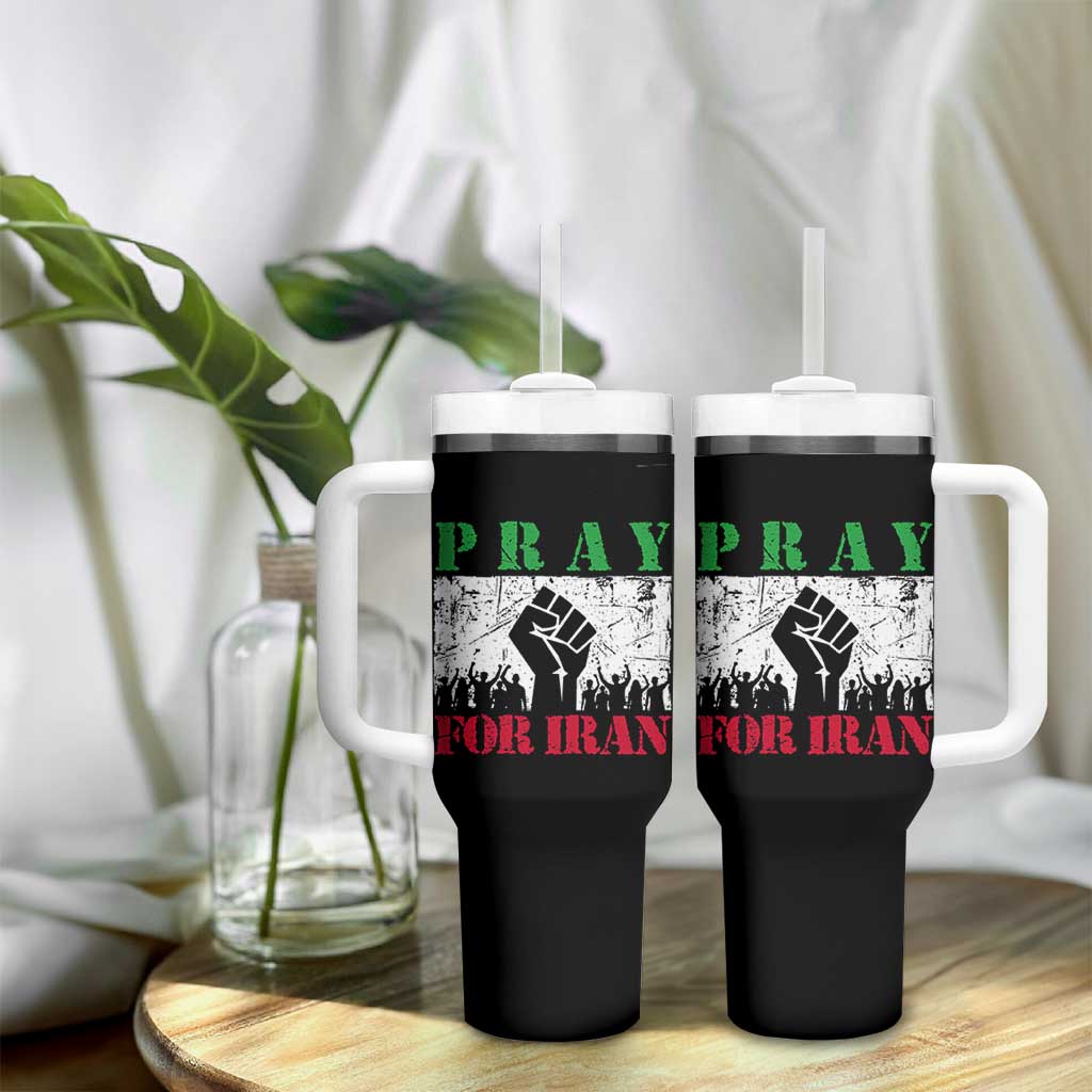 Pray For Iran Tumbler With Handle Support Iranian People Peace