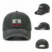 Pray For Iran Washed Cotton Baseball Cap Support Iranian People Peace