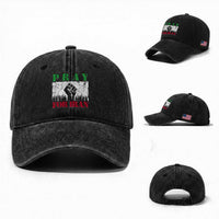 Pray For Iran Washed Cotton Baseball Cap Support Iranian People Peace