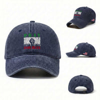 Pray For Iran Washed Cotton Baseball Cap Support Iranian People Peace