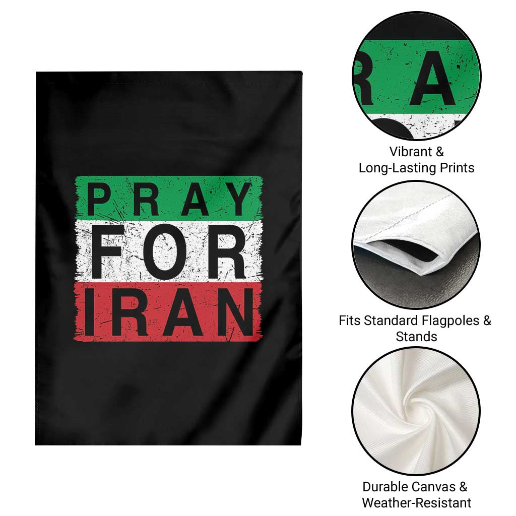 Pray For Iran Garden Flag Support Peace For Iran
