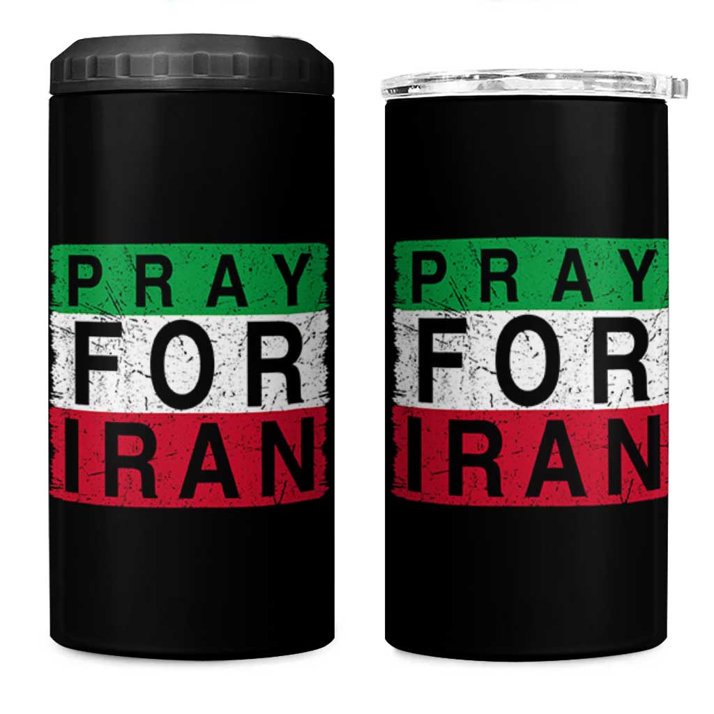 Pray For Iran 4 in 1 Can Cooler Tumbler Support Peace For Iran