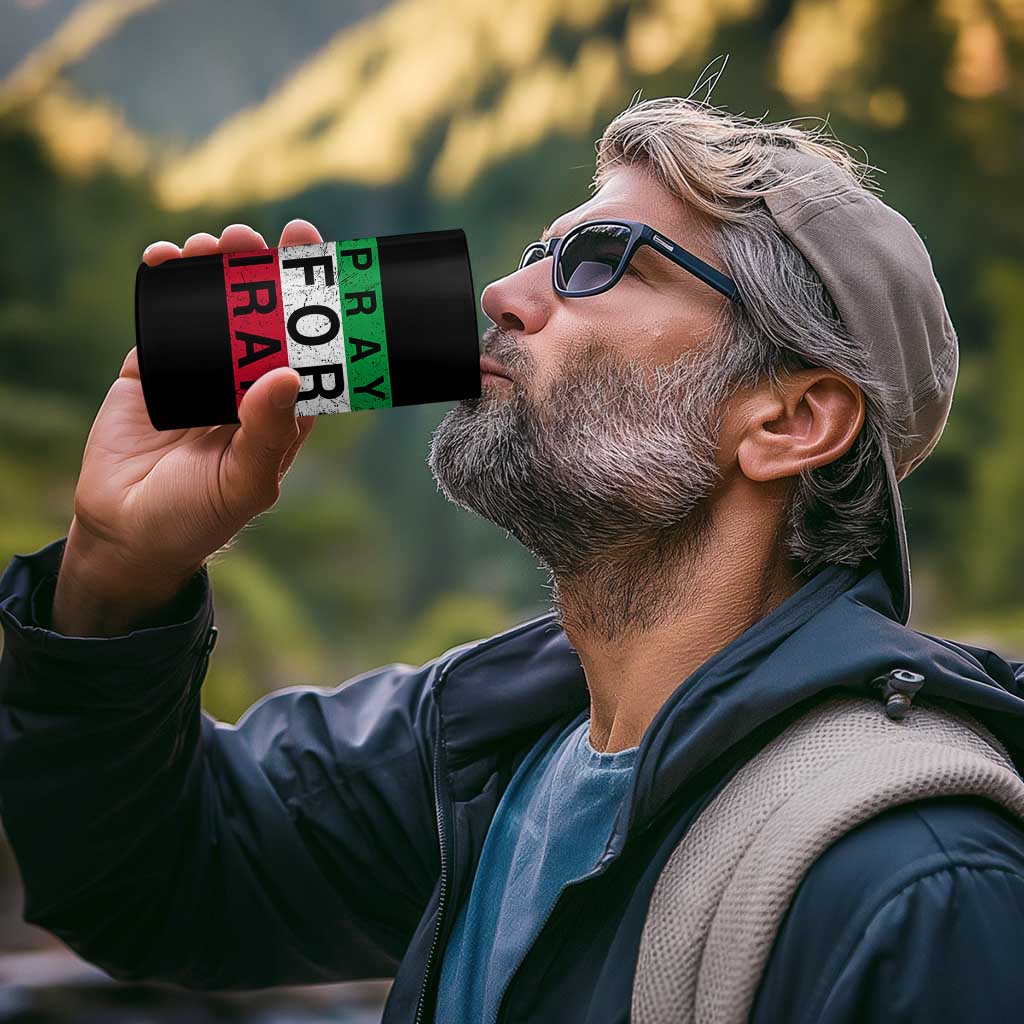 Pray For Iran 4 in 1 Can Cooler Tumbler Support Peace For Iran