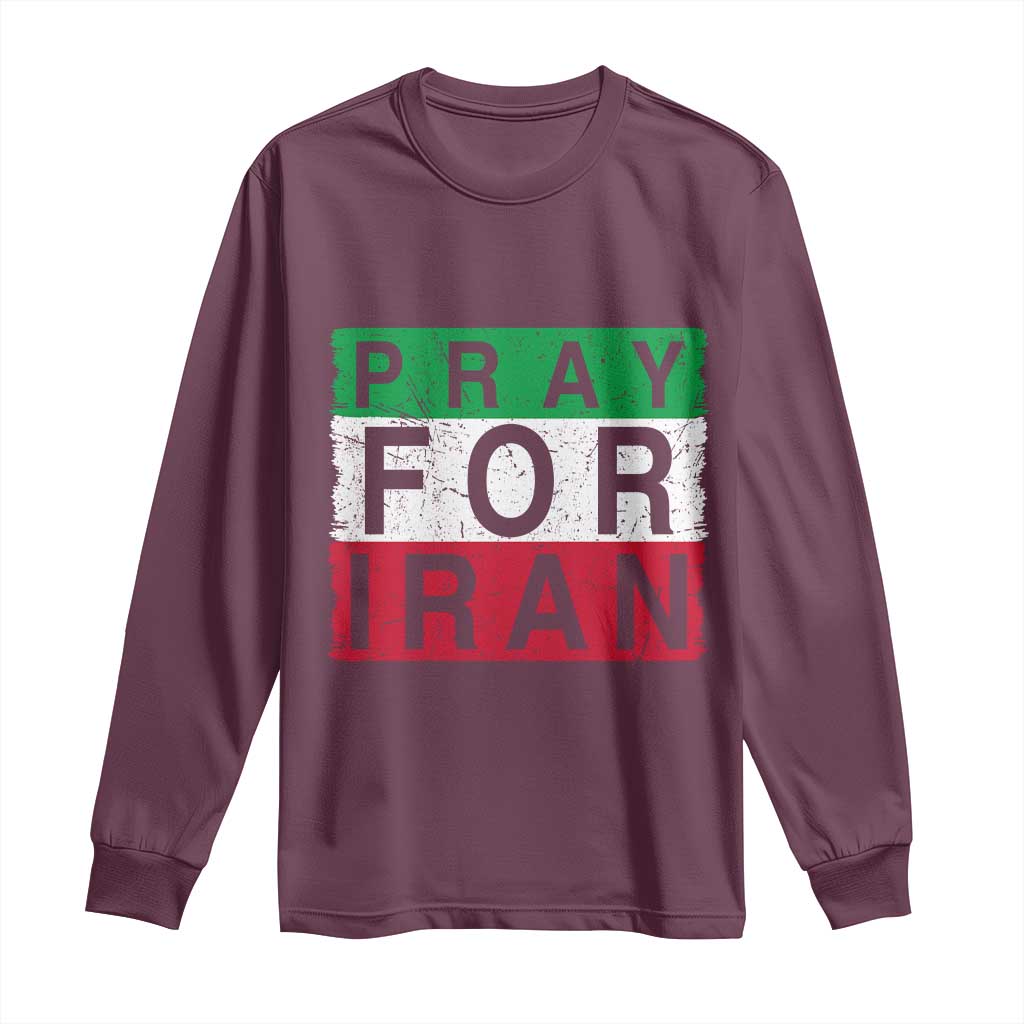 Pray For Iran Long Sleeve Shirt Support Peace For Iran