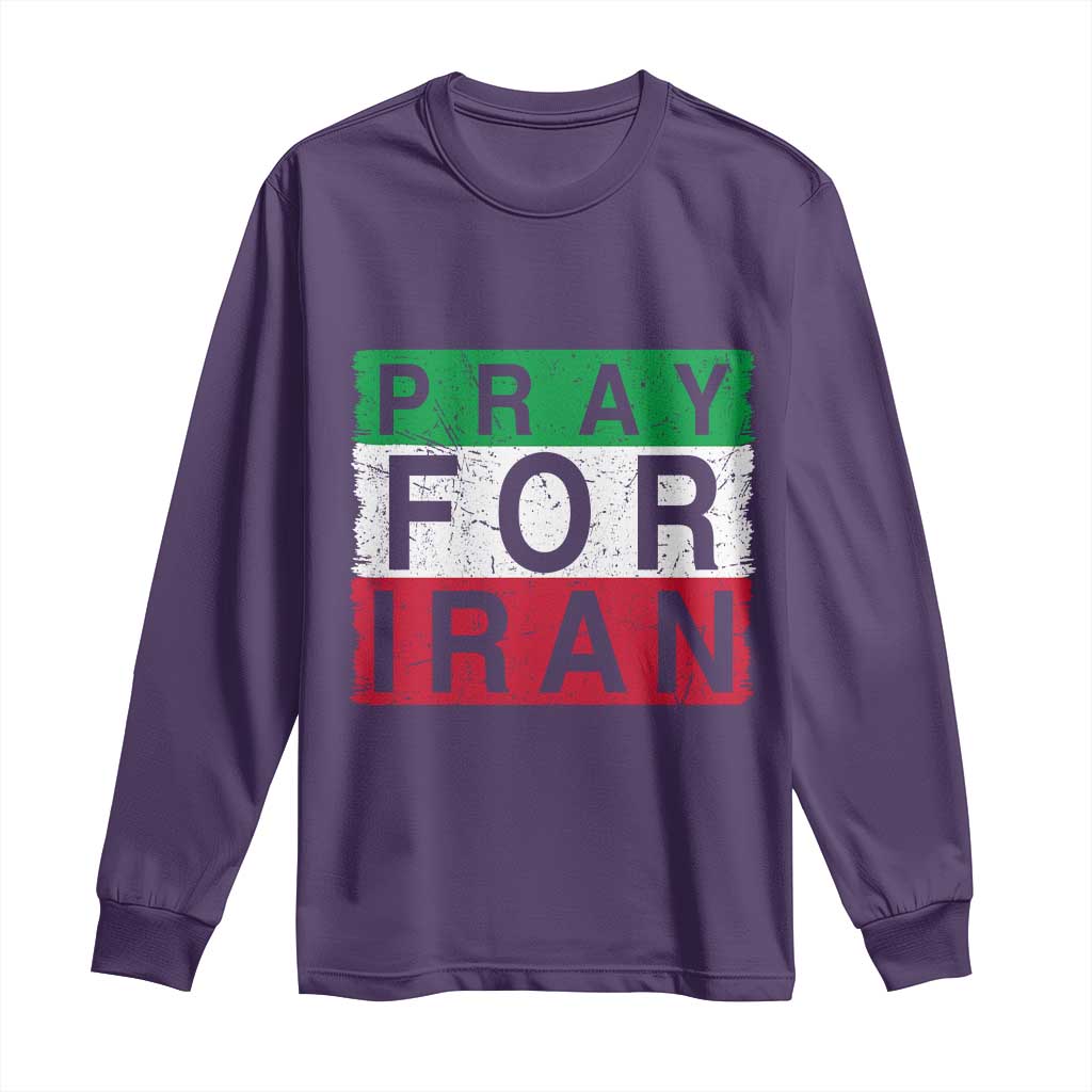Pray For Iran Long Sleeve Shirt Support Peace For Iran