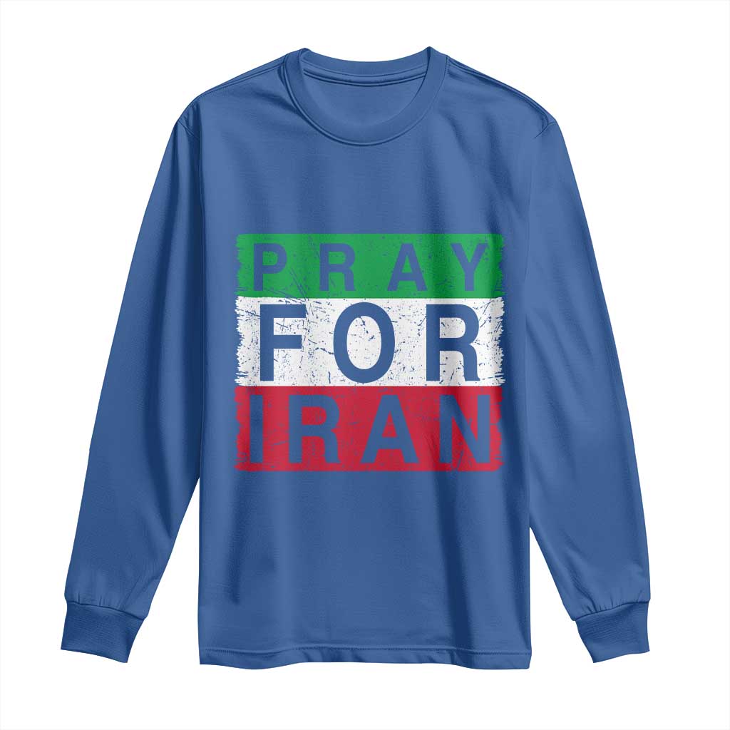 Pray For Iran Long Sleeve Shirt Support Peace For Iran