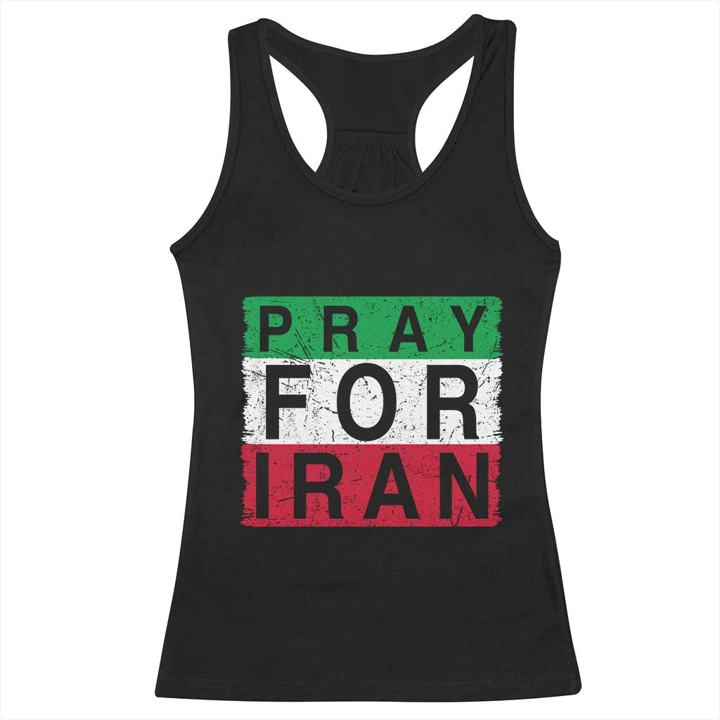 Pray For Iran Racerback Tank Top Support Peace For Iran