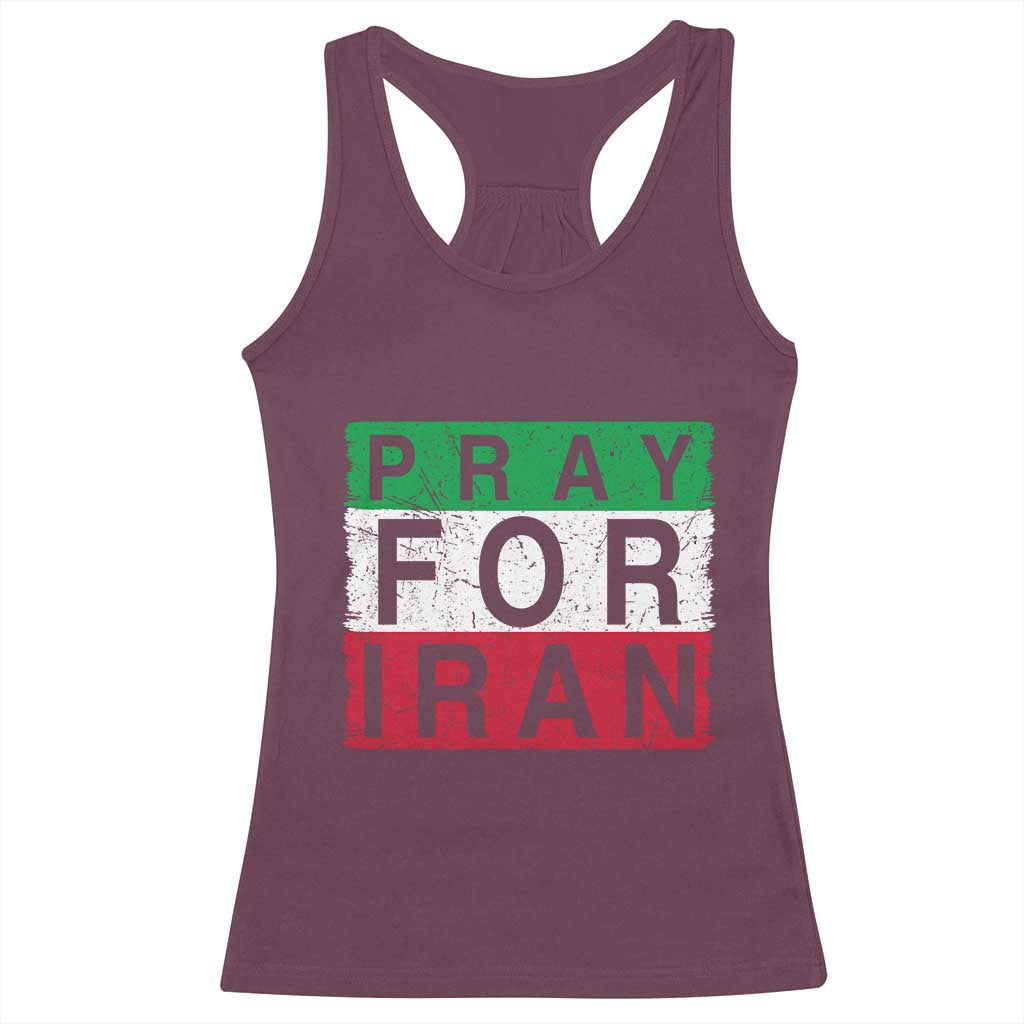 Pray For Iran Racerback Tank Top Support Peace For Iran