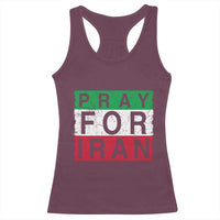 Pray For Iran Racerback Tank Top Support Peace For Iran