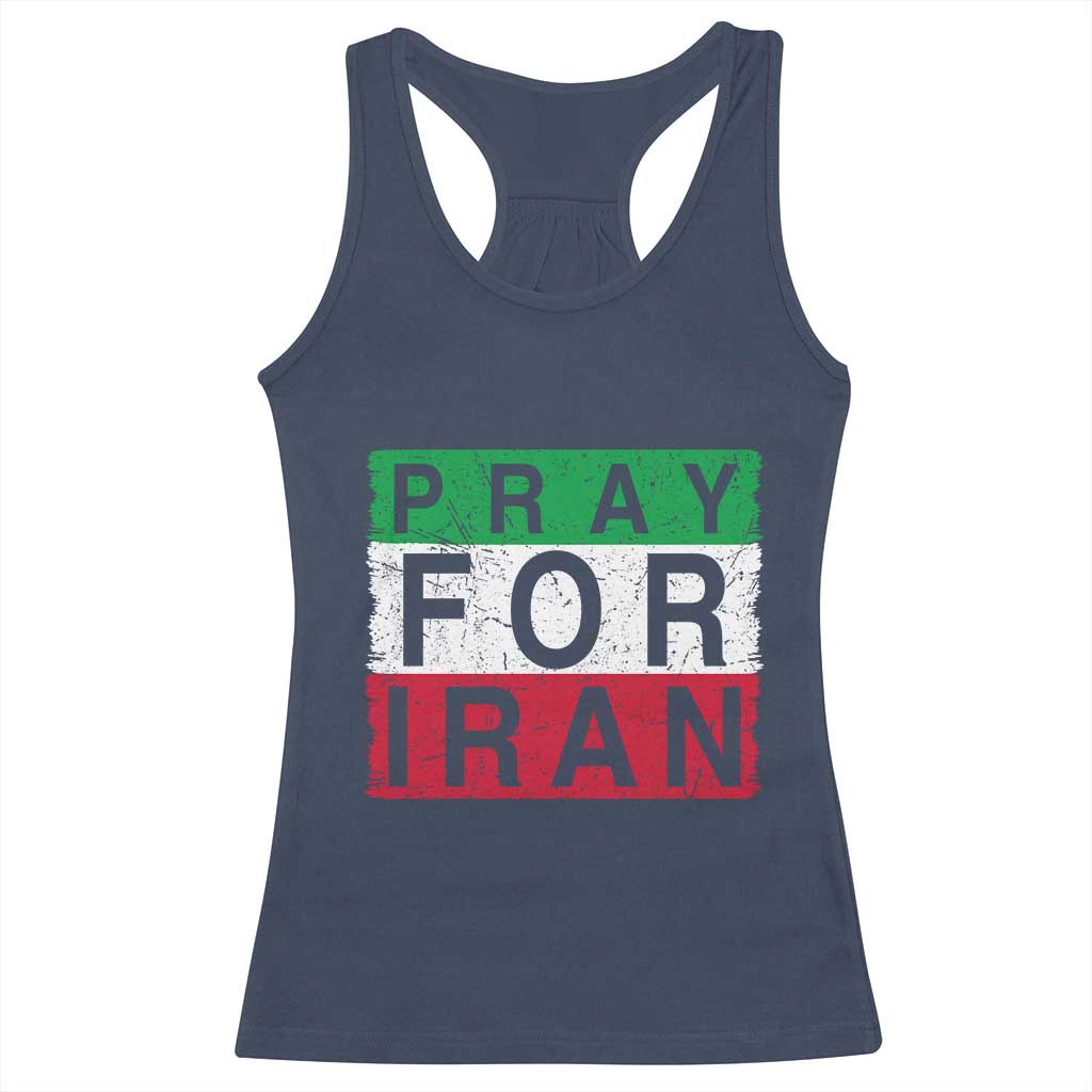 Pray For Iran Racerback Tank Top Support Peace For Iran