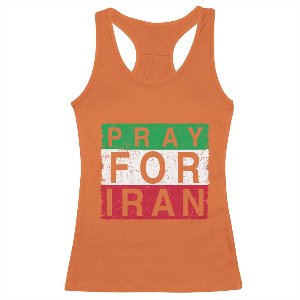 Pray For Iran Racerback Tank Top Support Peace For Iran