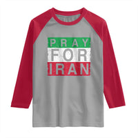 Pray For Iran Raglan Shirt Support Peace For Iran