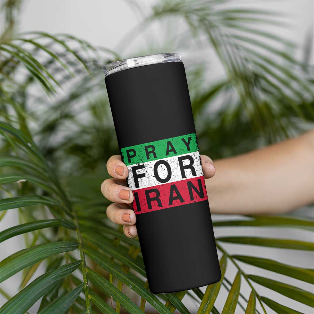 Pray For Iran Skinny Tumbler Support Peace For Iran
