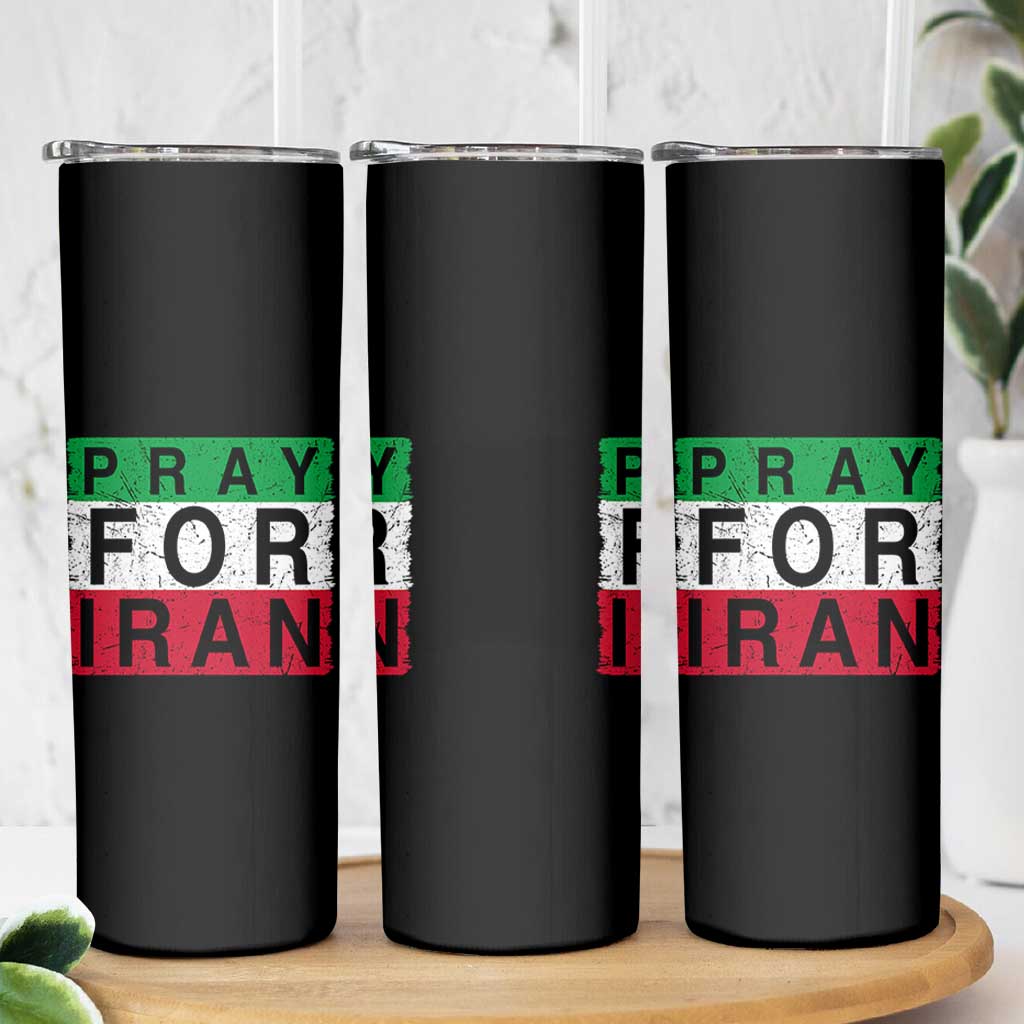 Pray For Iran Skinny Tumbler Support Peace For Iran