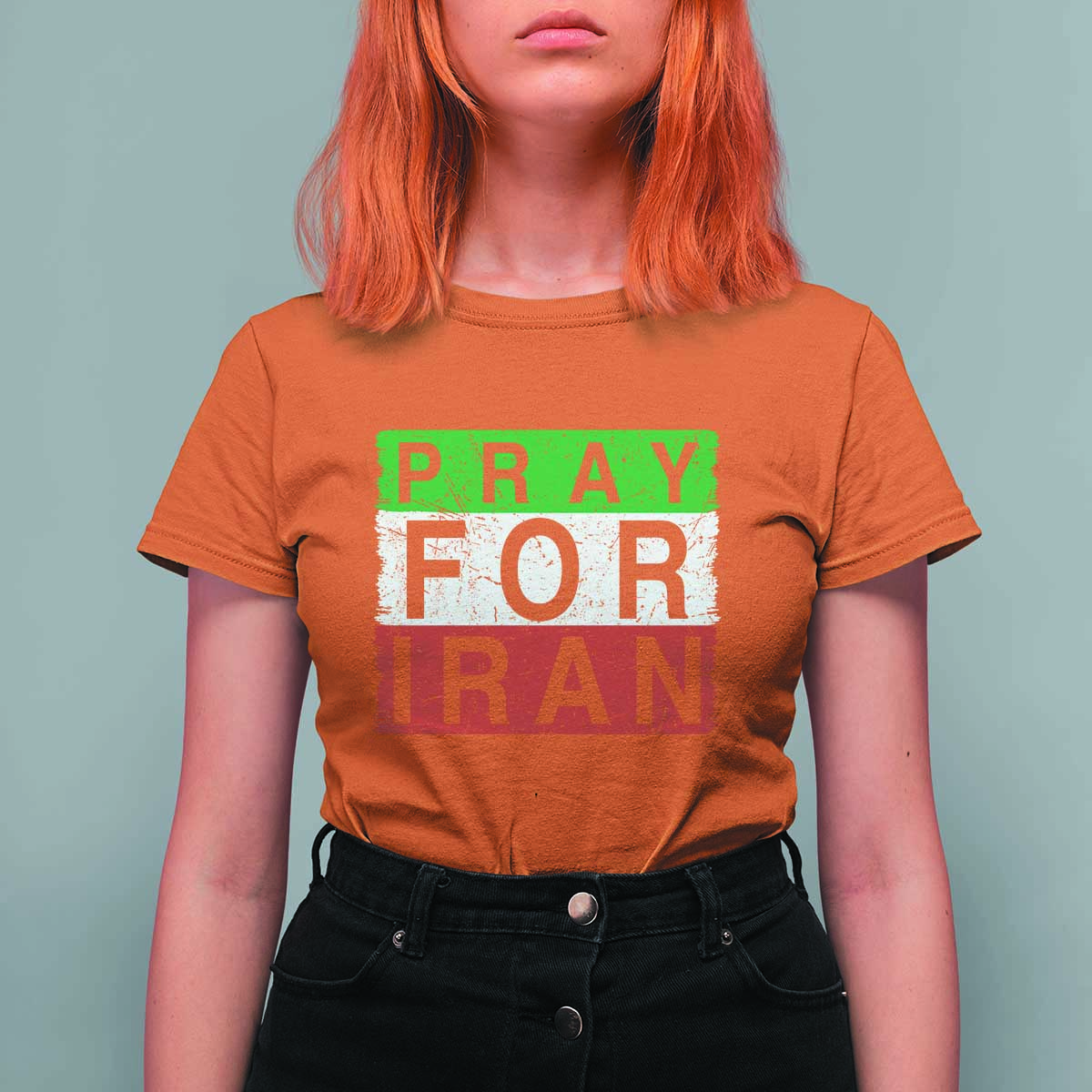 Pray For Iran T Shirt For Women Support Peace For Iran