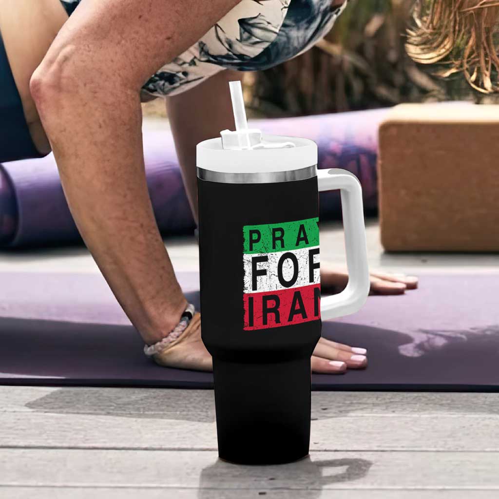 Pray For Iran Tumbler With Handle Support Peace For Iran
