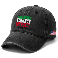 Pray For Iran Washed Cotton Baseball Cap Support Peace For Iran