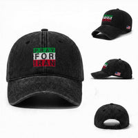 Pray For Iran Washed Cotton Baseball Cap Support Peace For Iran