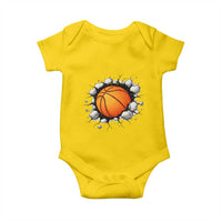 Funny Basketball Bursting Through Wall Baby Onesie Sports Fan Gift