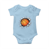 Funny Basketball Bursting Through Wall Baby Onesie Sports Fan Gift