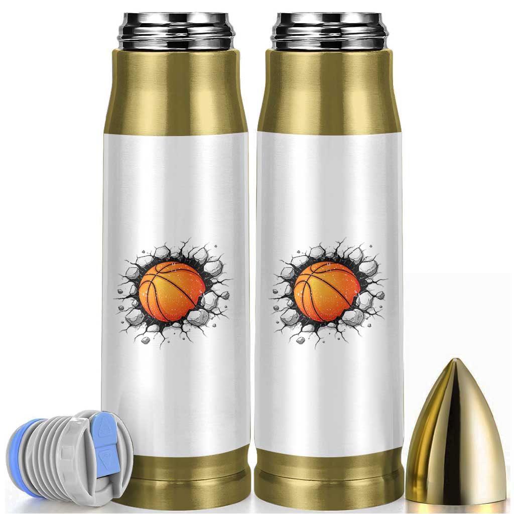 Funny Basketball Bursting Through Wall Bullet Tumbler Sports Fan Gift