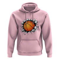 Funny Basketball Bursting Through Wall Hoodie Sports Fan Gift
