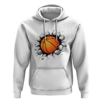 Funny Basketball Bursting Through Wall Hoodie Sports Fan Gift