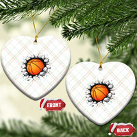 Funny Basketball Bursting Through Wall Ceramic Ornament Sports Fan Gift