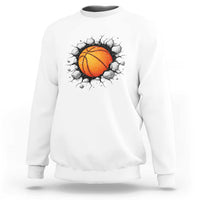 Funny Basketball Bursting Through Wall Sweatshirt Sports Fan Gift
