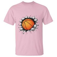 Funny Basketball Bursting Through Wall T Shirt Sports Fan Gift