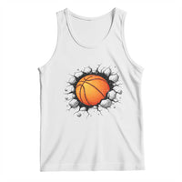 Funny Basketball Bursting Through Wall Tank Top Sports Fan Gift