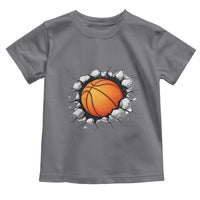 Funny Basketball Bursting Through Wall Toddler T Shirt Sports Fan Gift