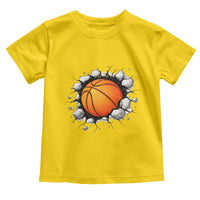 Funny Basketball Bursting Through Wall Toddler T Shirt Sports Fan Gift