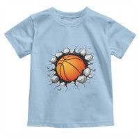 Funny Basketball Bursting Through Wall Toddler T Shirt Sports Fan Gift