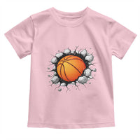 Funny Basketball Bursting Through Wall Toddler T Shirt Sports Fan Gift