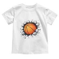 Funny Basketball Bursting Through Wall Toddler T Shirt Sports Fan Gift