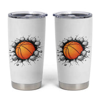 Funny Basketball Bursting Through Wall Tumbler Cup Sports Fan Gift