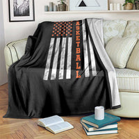 American Flag Basketball Throw Blanket USA Sports Fan