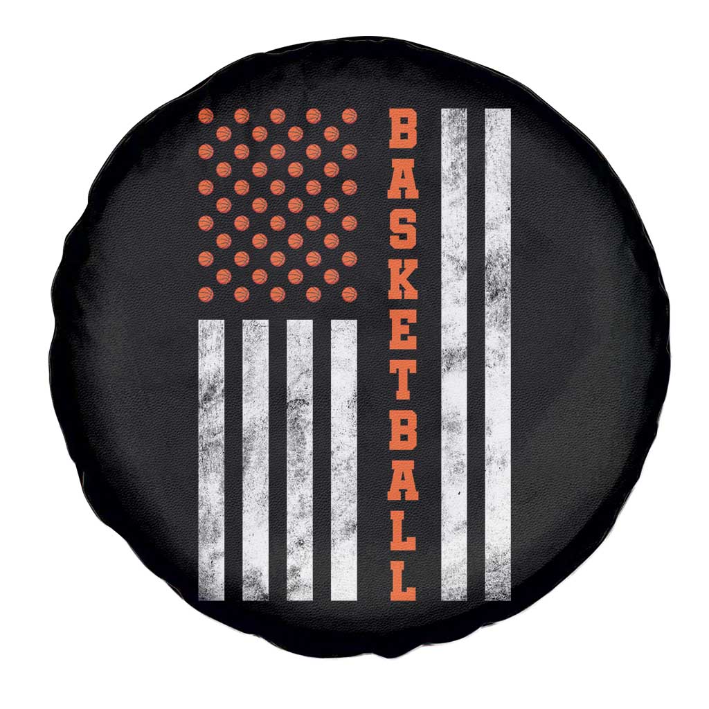 American Flag Basketball Spare Tire Cover USA Sports Fan