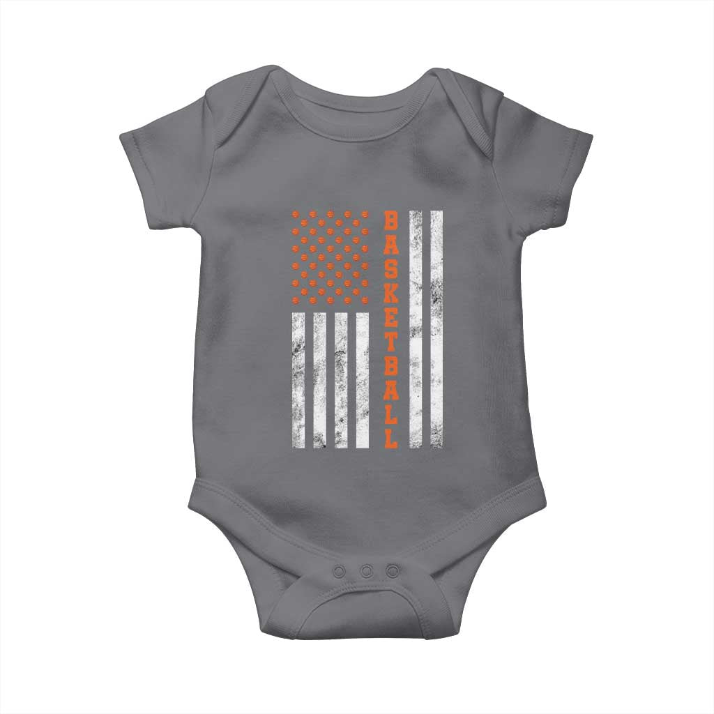 American Flag Basketball Baby Onesie USA Sports Fan